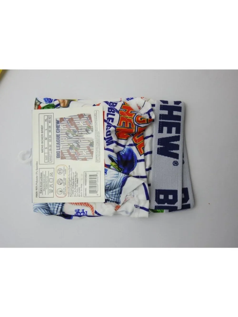 Big League Chew Men's Boxer Briefs Large 36-38 Baseball Novelty Print NWT